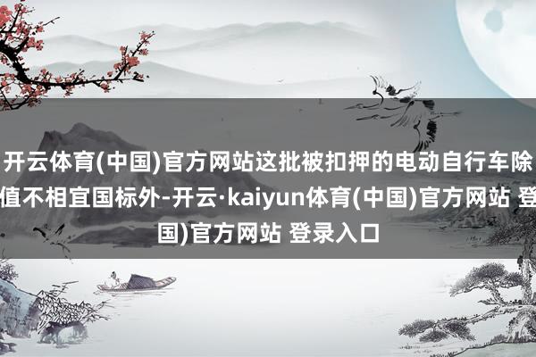 开云体育(中国)官方网站这批被扣押的电动自行车除尺寸限值不相宜国标外-开云·kaiyun体育(中国)官方网站 登录入口