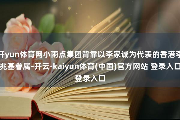 开yun体育网小雨点集团背靠以李家诚为代表的香港李兆基眷属-开云·kaiyun体育(中国)官方网站 登录入口