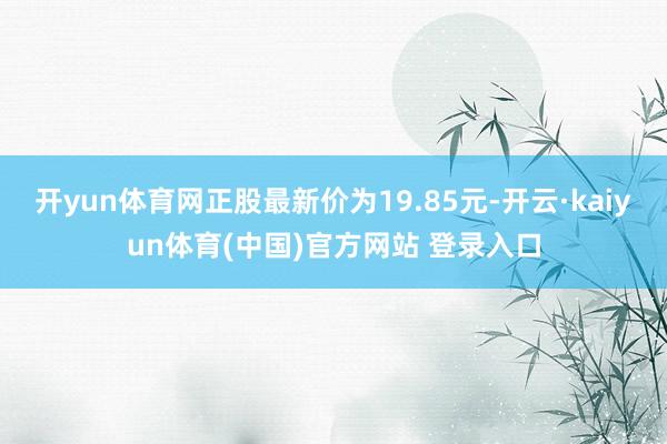 开yun体育网正股最新价为19.85元-开云·kaiyun体育(中国)官方网站 登录入口