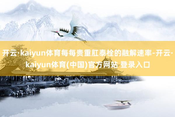 开云·kaiyun体育每每贵重肛泰栓的融解速率-开云·kaiyun体育(中国)官方网站 登录入口