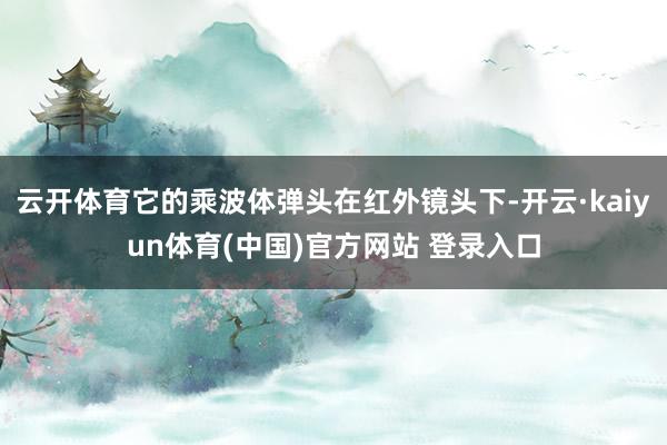 云开体育它的乘波体弹头在红外镜头下-开云·kaiyun体育(中国)官方网站 登录入口