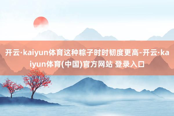 开云·kaiyun体育这种粽子时时韧度更高-开云·kaiyun体育(中国)官方网站 登录入口